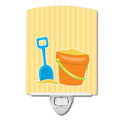 Bucket of Sand Ceramic Night Light Compact, UL-Certified, Ideal for Bedroom, Bathroom, Nursery, Hallway, Kitchen, 6x4x3, Multicolor