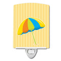 Beach Umbrella Ceramic Night Light Compact, UL-Certified, Ideal for Bedroom, Bathroom, Nursery, Hallway, Kitchen, 6x4x3, Multicolor