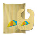 Beach Umbrella Baby Bib & Burp Cloth Easy-Clean Baby Bib Baby Feeding Accessory Baby Mealtime Essential