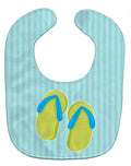 Beach Flip Flops Baby Bib Easy-Clean Baby Bib Baby Feeding Accessory Baby Mealtime Essential, 10 x 13, Multicolor