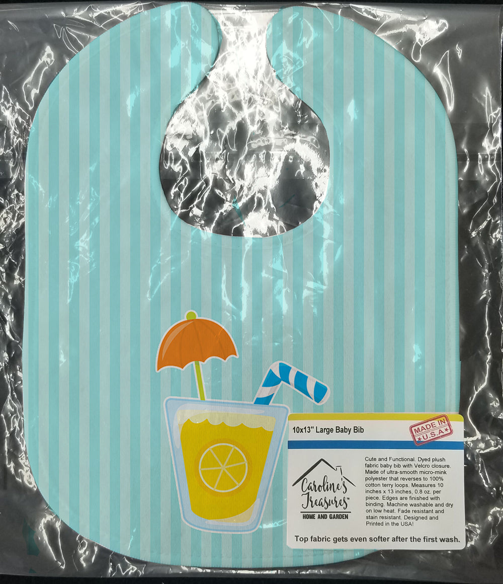 Beach Umbrella Drink Baby Bib Easy-Clean Baby Bib Baby Feeding Accessory Baby Mealtime Essential, 10 x 13, Multicolor