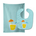 Beach Umbrella Drink Baby Bib & Burp Cloth Easy-Clean Baby Bib Baby Feeding Accessory Baby Mealtime Essential