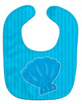 Beach Shell Baby Bib Easy-Clean Baby Bib Baby Feeding Accessory Baby Mealtime Essential, 10 x 13, Multicolor