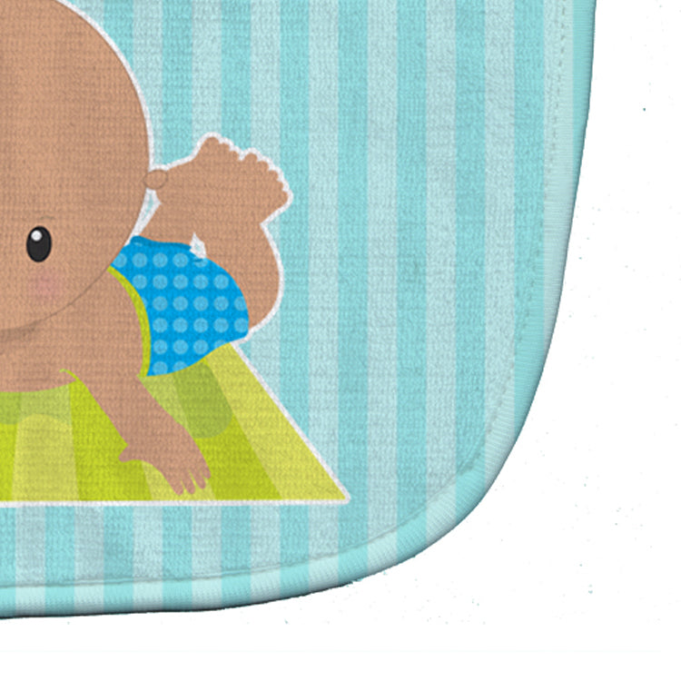 Beach Baby Boy on mat Baby Bib Easy-Clean Baby Bib Baby Feeding Accessory Baby Mealtime Essential, 10 x 13, Multicolor