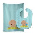 Beach Baby Boy on mat Baby Bib & Burp Cloth Easy-Clean Baby Bib Baby Feeding Accessory Baby Mealtime Essential