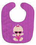 Beach Baby Girl Sunglasses Sarah Baby Bib Easy-Clean Baby Bib Baby Feeding Accessory Baby Mealtime Essential, 10 x 13, Multicolor