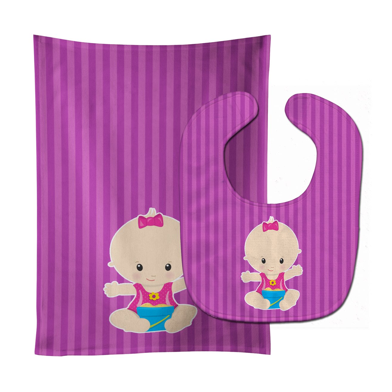 Beach Baby Girl Baby Bib & Burp Cloth Easy-Clean Baby Bib Baby Feeding Accessory Baby Mealtime Essential