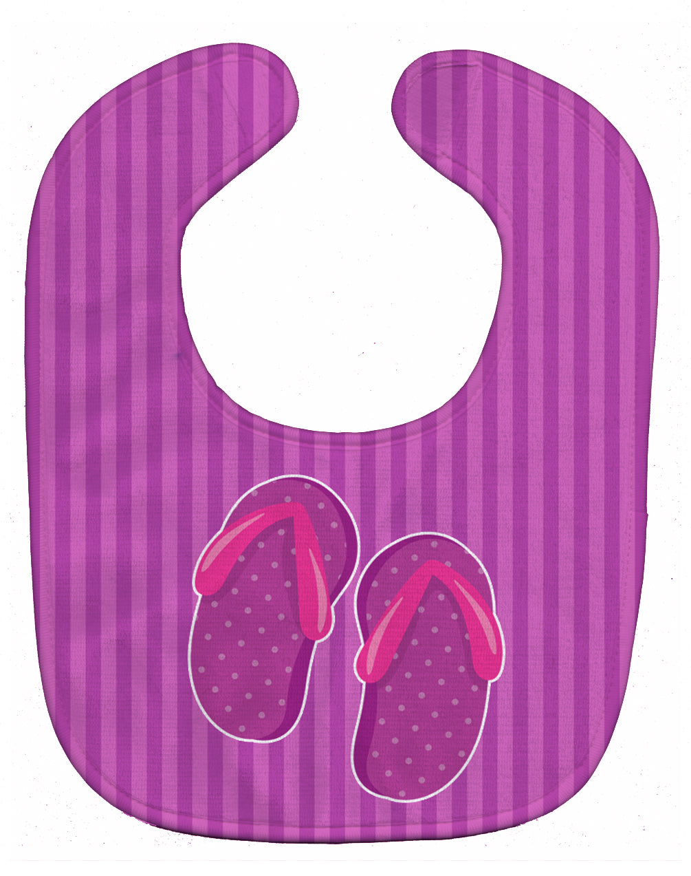 Beach Baby Girl Flip Flops Baby Bib Easy-Clean Baby Bib Baby Feeding Accessory Baby Mealtime Essential, 10 x 13, Multicolor