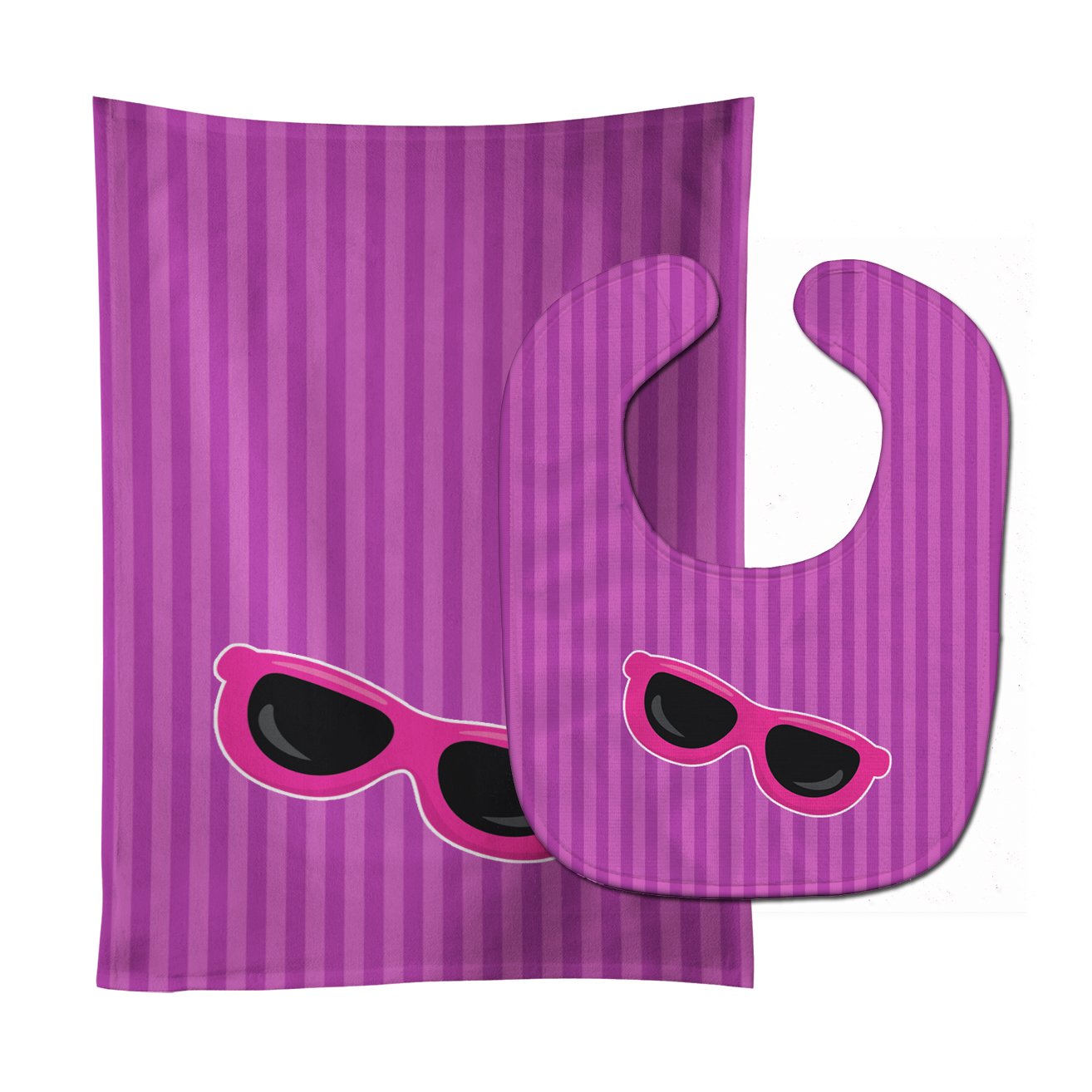 Beach Baby Girl Sunglasses Alice Baby Bib & Burp Cloth Easy-Clean Baby Bib Baby Feeding Accessory Baby Mealtime Essential