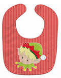 Christmas Blonde Boy Elf Baby Bib Easy-Clean Baby Bib Baby Feeding Accessory Baby Mealtime Essential, 10 x 13, Multicolor