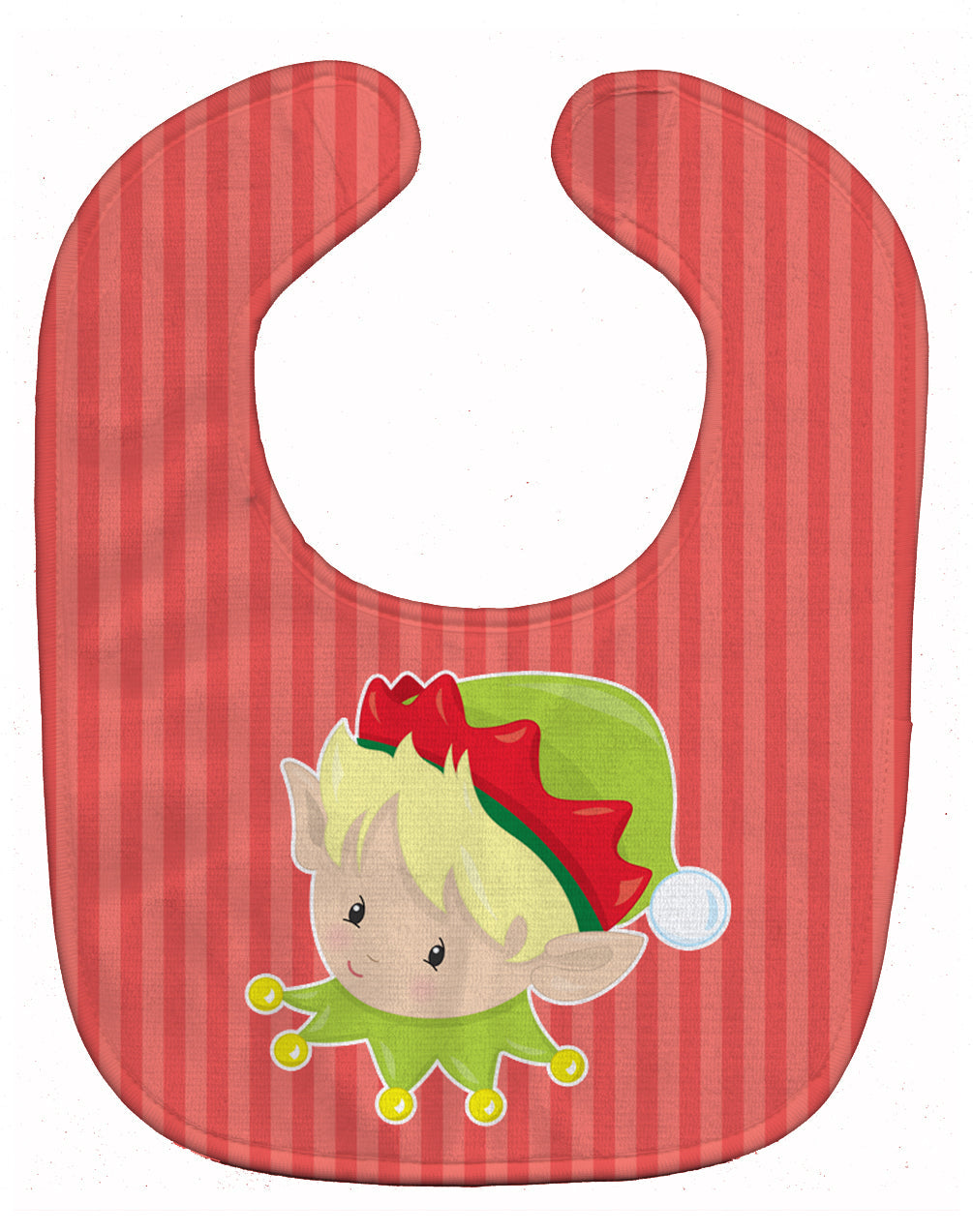 Christmas Blonde Boy Elf Baby Bib Easy-Clean Baby Bib Baby Feeding Accessory Baby Mealtime Essential, 10 x 13, Multicolor