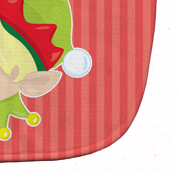 Christmas Blonde Boy Elf Baby Bib Easy-Clean Baby Bib Baby Feeding Accessory Baby Mealtime Essential, 10 x 13, Multicolor
