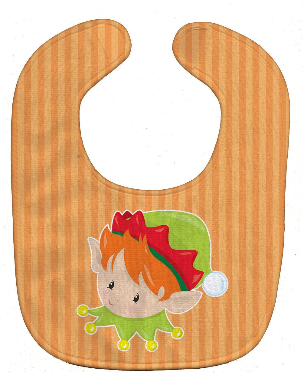 Christmas Ginger Boy Elf Baby Bib Easy-Clean Baby Bib Baby Feeding Accessory Baby Mealtime Essential, 10 x 13, Multicolor