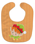 Christmas Ginger Boy Elf Baby Bib Easy-Clean Baby Bib Baby Feeding Accessory Baby Mealtime Essential, 10 x 13, Multicolor