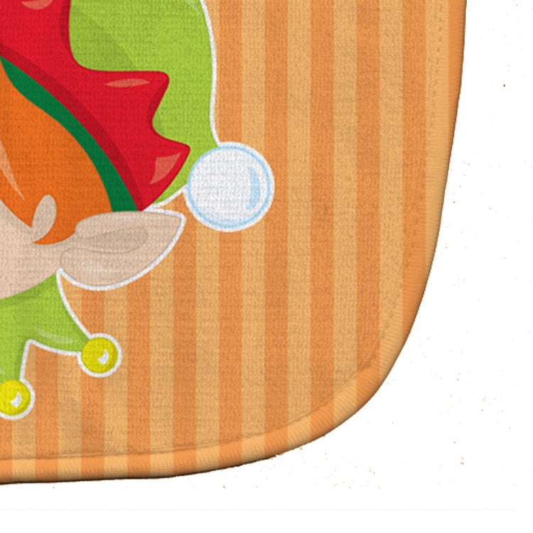 Christmas Ginger Boy Elf Baby Bib Easy-Clean Baby Bib Baby Feeding Accessory Baby Mealtime Essential, 10 x 13, Multicolor