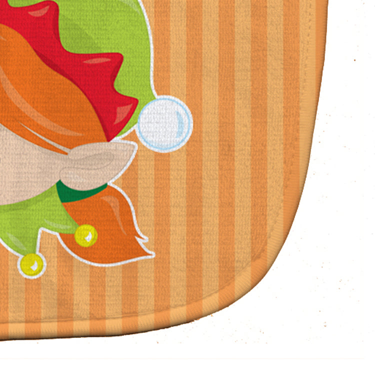 Christmas Ginger Girl Elf Baby Bib Easy-Clean Baby Bib Baby Feeding Accessory Baby Mealtime Essential, 10 x 13, Multicolor