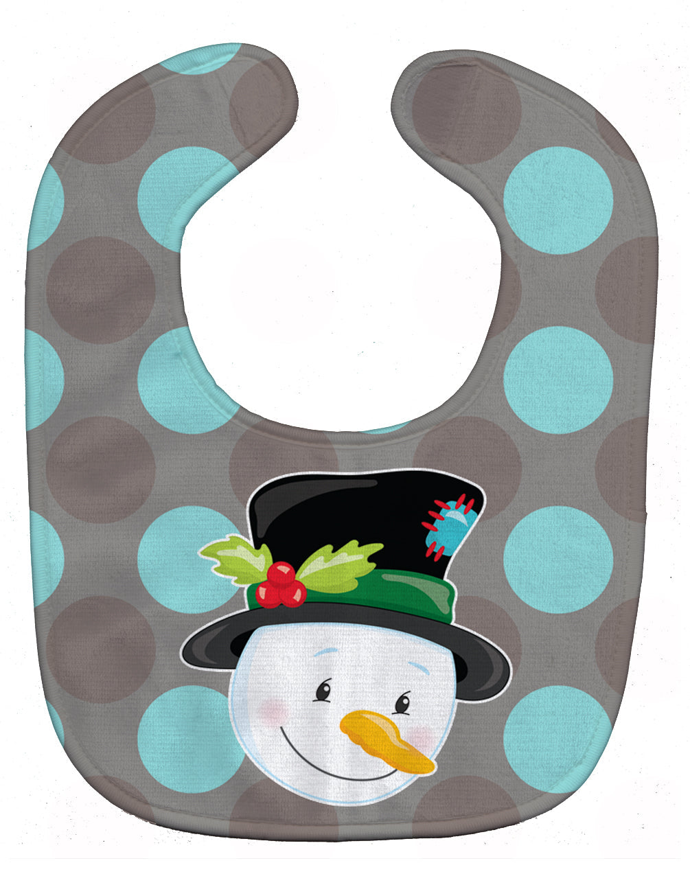 Christmas Snowman Baby Bib Easy-Clean Baby Bib Baby Feeding Accessory Baby Mealtime Essential, 10 x 13, Multicolor