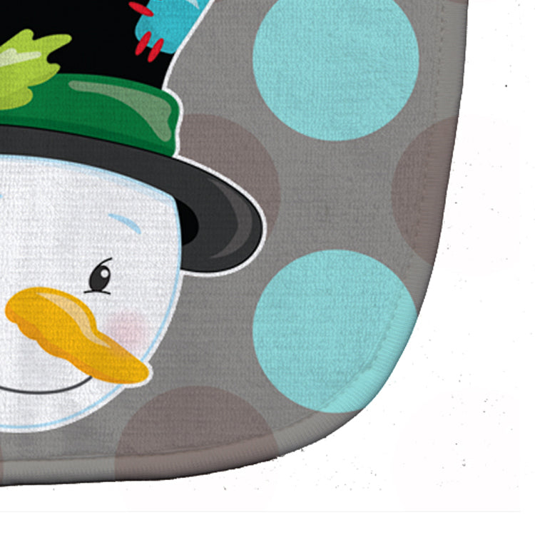 Christmas Snowman Baby Bib Easy-Clean Baby Bib Baby Feeding Accessory Baby Mealtime Essential, 10 x 13, Multicolor