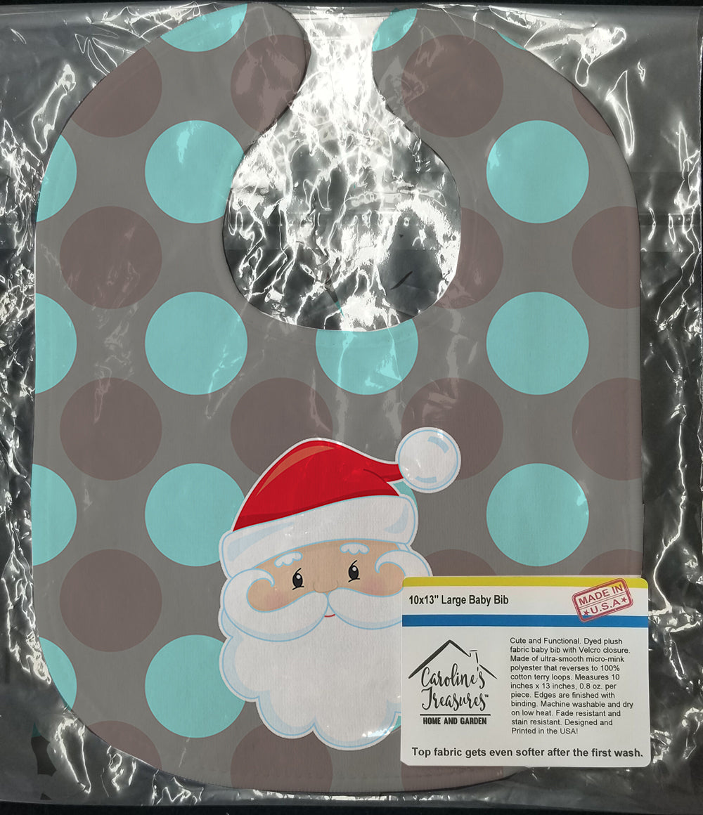 Bear on Polka Dots Baby Bib Easy-Clean Baby Bib Baby Feeding Accessory Baby Mealtime Essential, 10 x 13, Multicolor