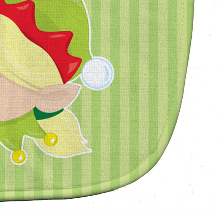 Christmas Blonde Girl Elf Susie Baby Bib Easy-Clean Baby Bib Baby Feeding Accessory Baby Mealtime Essential, 10 x 13, Multicolor