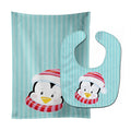 Christmas Penquin #1 Baby Bib & Burp Cloth Easy-Clean Baby Bib Baby Feeding Accessory Baby Mealtime Essential