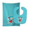 Blue Haired Fairy Baby Bib & Burp Cloth Easy-Clean Baby Bib Baby Feeding Accessory Baby Mealtime Essential