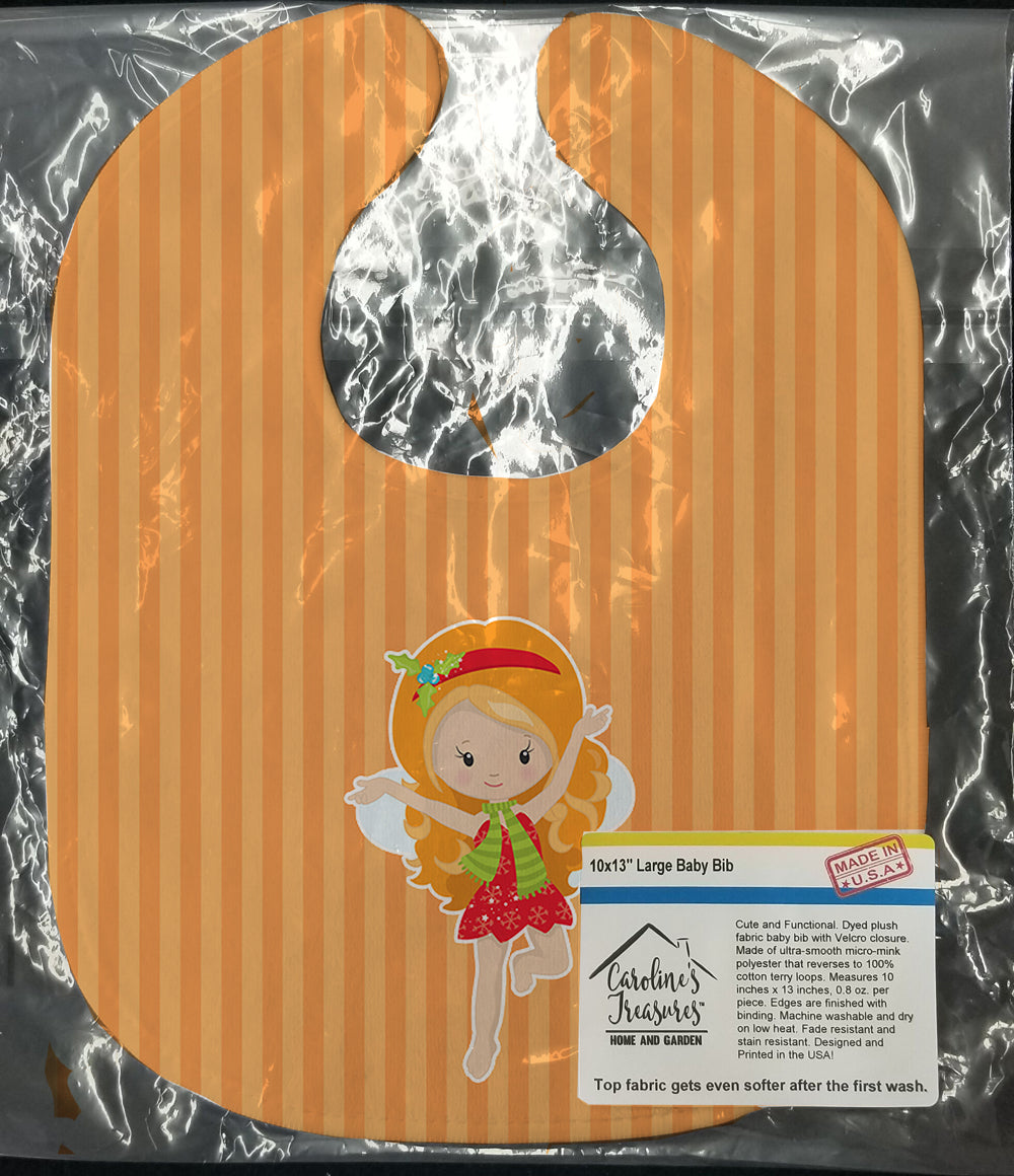 Ginger Haired Fairy Baby Bib Easy-Clean Baby Bib Baby Feeding Accessory Baby Mealtime Essential, 10 x 13, Multicolor