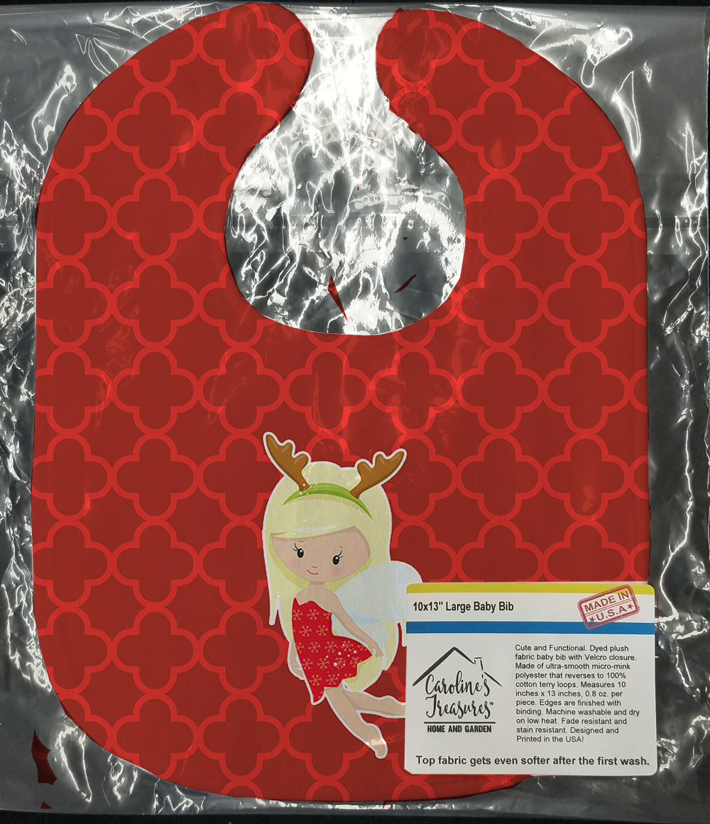Blonde Haired Fairy Baby Bib Easy-Clean Baby Bib Baby Feeding Accessory Baby Mealtime Essential, 10 x 13, Multicolor