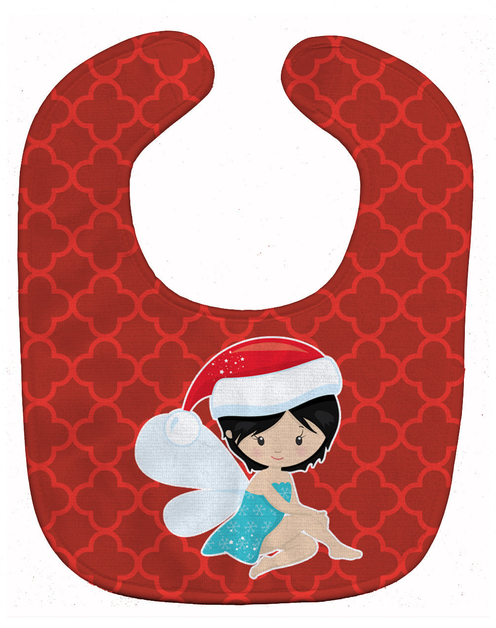 Black Haired Fairy Baby Bib Easy-Clean Baby Bib Baby Feeding Accessory Baby Mealtime Essential, 10 x 13, Multicolor
