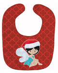 Black Haired Fairy Baby Bib Easy-Clean Baby Bib Baby Feeding Accessory Baby Mealtime Essential, 10 x 13, Multicolor