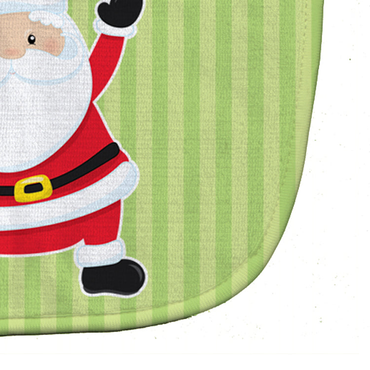 Christmas Santa Claus and Stripes Baby Bib Easy-Clean Baby Bib Baby Feeding Accessory Baby Mealtime Essential, 10 x 13, Multicolor