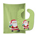 Christmas Santa Claus and Stripes Baby Bib & Burp Cloth Easy-Clean Baby Bib Baby Feeding Accessory Baby Mealtime Essential