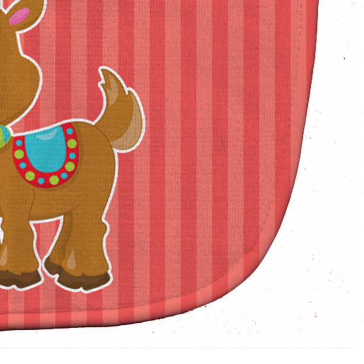 Christmas Reindeer and Stripes Baby Bib Easy-Clean Baby Bib Baby Feeding Accessory Baby Mealtime Essential, 10 x 13, Multicolor