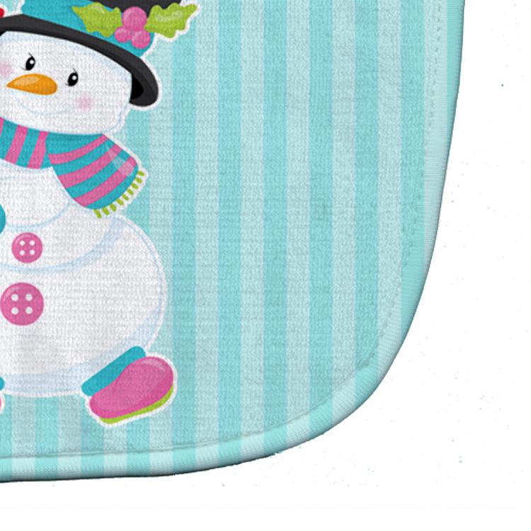 Christmas Snowman and Stripes Baby Bib Easy-Clean Baby Bib Baby Feeding Accessory Baby Mealtime Essential, 10 x 13, Multicolor