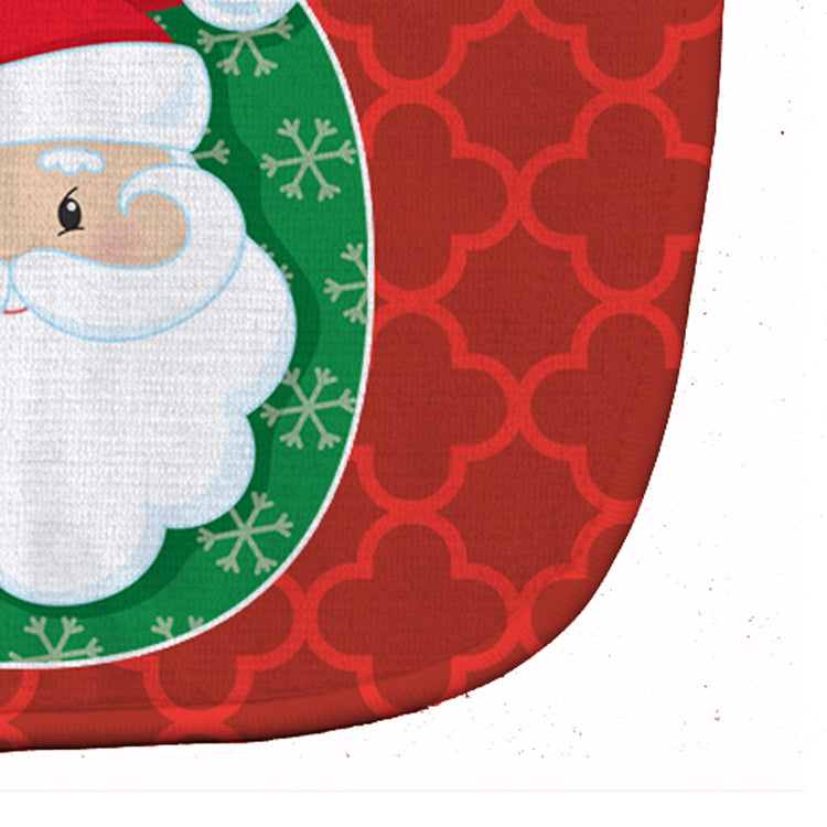 Merry Christmas Santa Claus Baby Bib Easy-Clean Baby Bib Baby Feeding Accessory Baby Mealtime Essential, 10 x 13, Multicolor