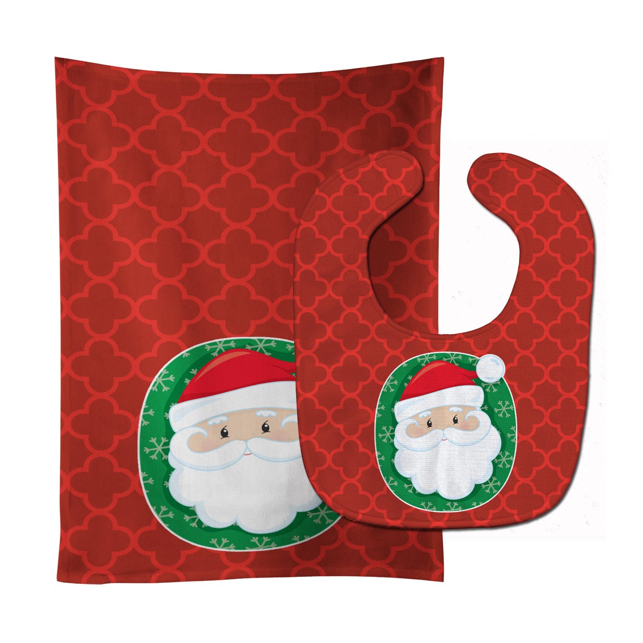 Merry Christmas Santa Claus Baby Bib & Burp Cloth Easy-Clean Baby Bib Baby Feeding Accessory Baby Mealtime Essential