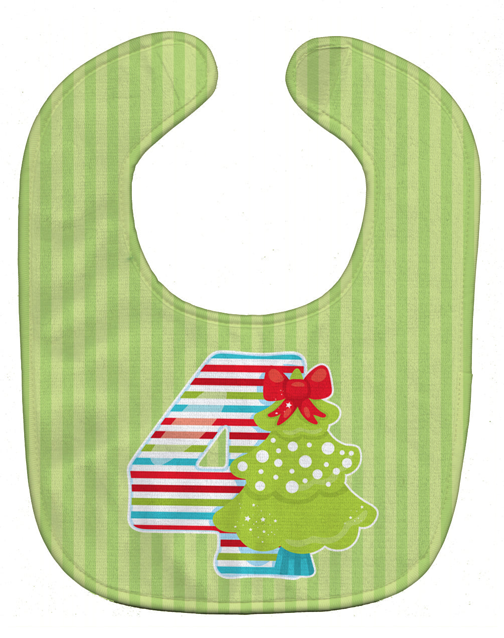 Christmas Month 4 Baby Bib Easy-Clean Baby Bib Baby Feeding Accessory Baby Mealtime Essential, 10 x 13, Multicolor