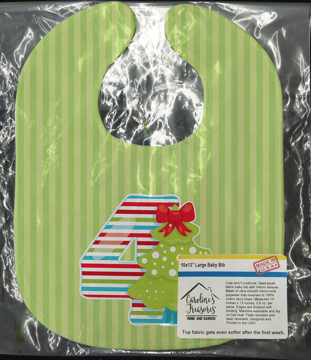 Christmas Month 4 Baby Bib Easy-Clean Baby Bib Baby Feeding Accessory Baby Mealtime Essential, 10 x 13, Multicolor