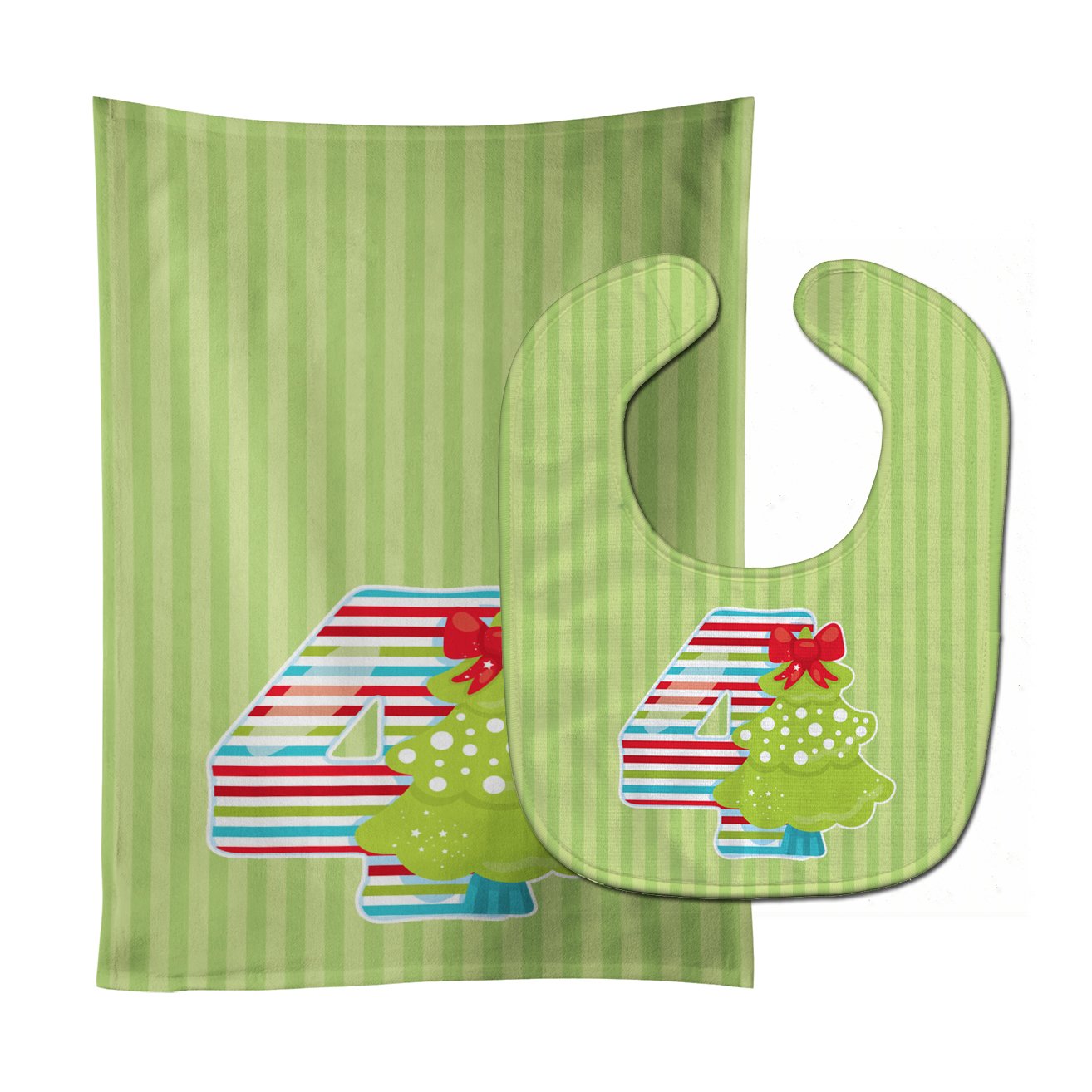 Christmas Month 4 Baby Bib & Burp Cloth Easy-Clean Baby Bib Baby Feeding Accessory Baby Mealtime Essential
