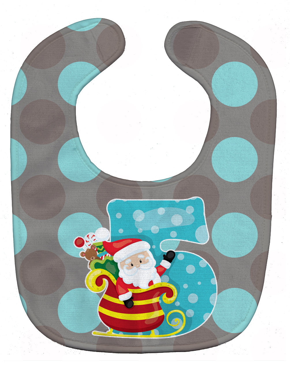 Christmas Month 5 Baby Bib Easy-Clean Baby Bib Baby Feeding Accessory Baby Mealtime Essential, 10 x 13, Multicolor