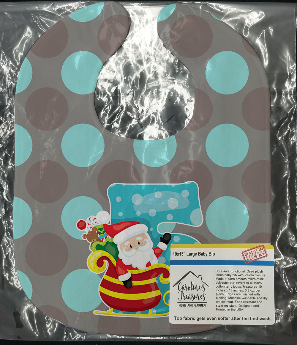 Christmas Month 5 Baby Bib Easy-Clean Baby Bib Baby Feeding Accessory Baby Mealtime Essential, 10 x 13, Multicolor