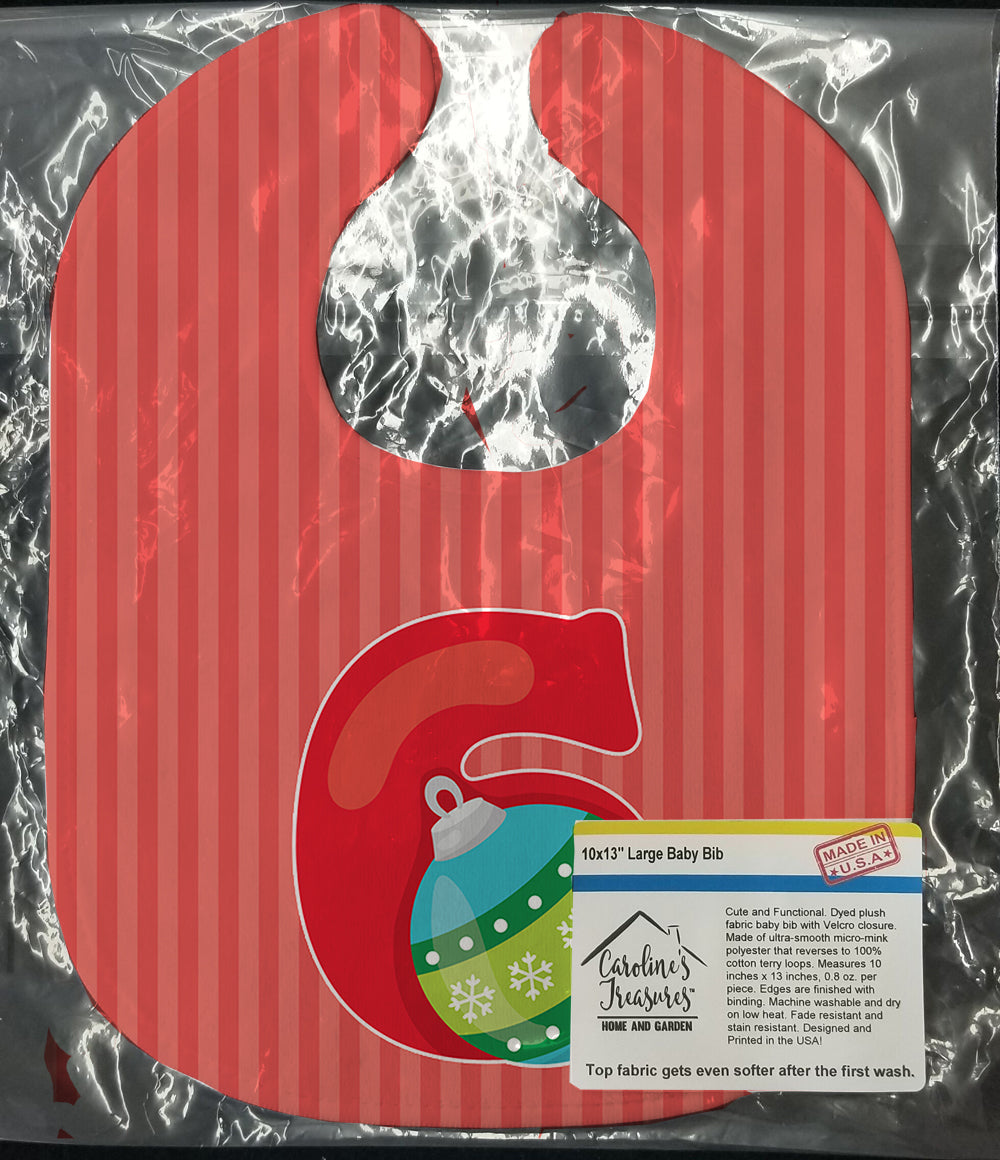 Christmas Month 6 Baby Bib Easy-Clean Baby Bib Baby Feeding Accessory Baby Mealtime Essential, 10 x 13, Multicolor