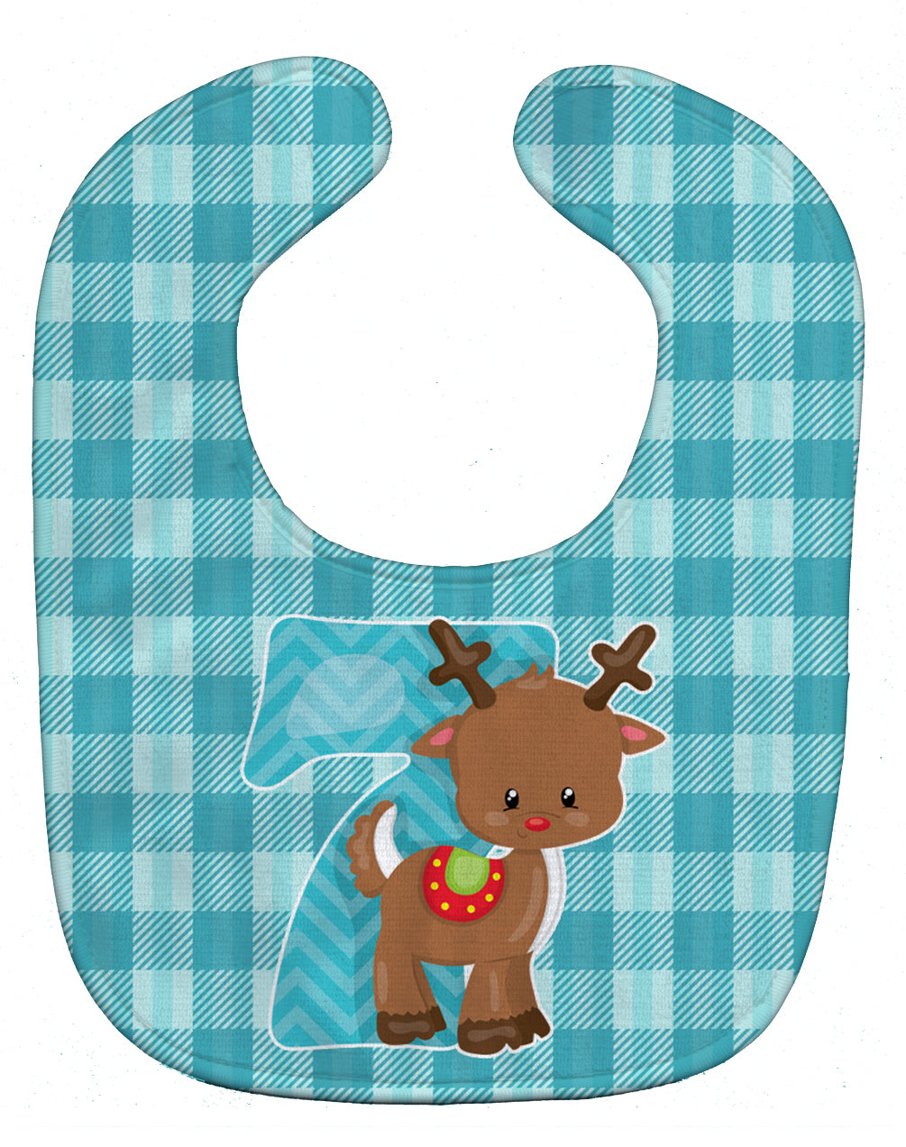 Christmas Month 7 Reindeer Baby Bib Easy-Clean Baby Bib Baby Feeding Accessory Baby Mealtime Essential, 10 x 13, Multicolor