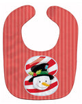 Christmas Month 8 Snowman Baby Bib Easy-Clean Baby Bib Baby Feeding Accessory Baby Mealtime Essential, 10 x 13, Multicolor