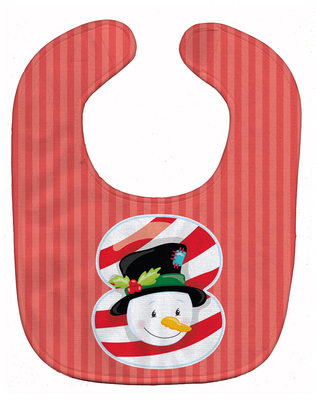 Christmas Month 8 Snowman Baby Bib Easy-Clean Baby Bib Baby Feeding Accessory Baby Mealtime Essential, 10 x 13, Multicolor