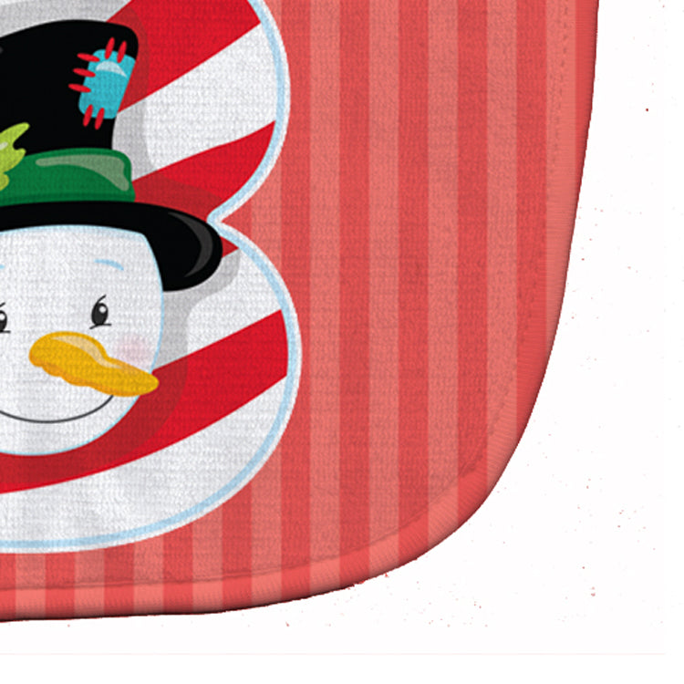 Christmas Month 8 Snowman Baby Bib Easy-Clean Baby Bib Baby Feeding Accessory Baby Mealtime Essential, 10 x 13, Multicolor
