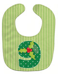Christmas Month 9 Holly Baby Bib Easy-Clean Baby Bib Baby Feeding Accessory Baby Mealtime Essential, 10 x 13, Multicolor