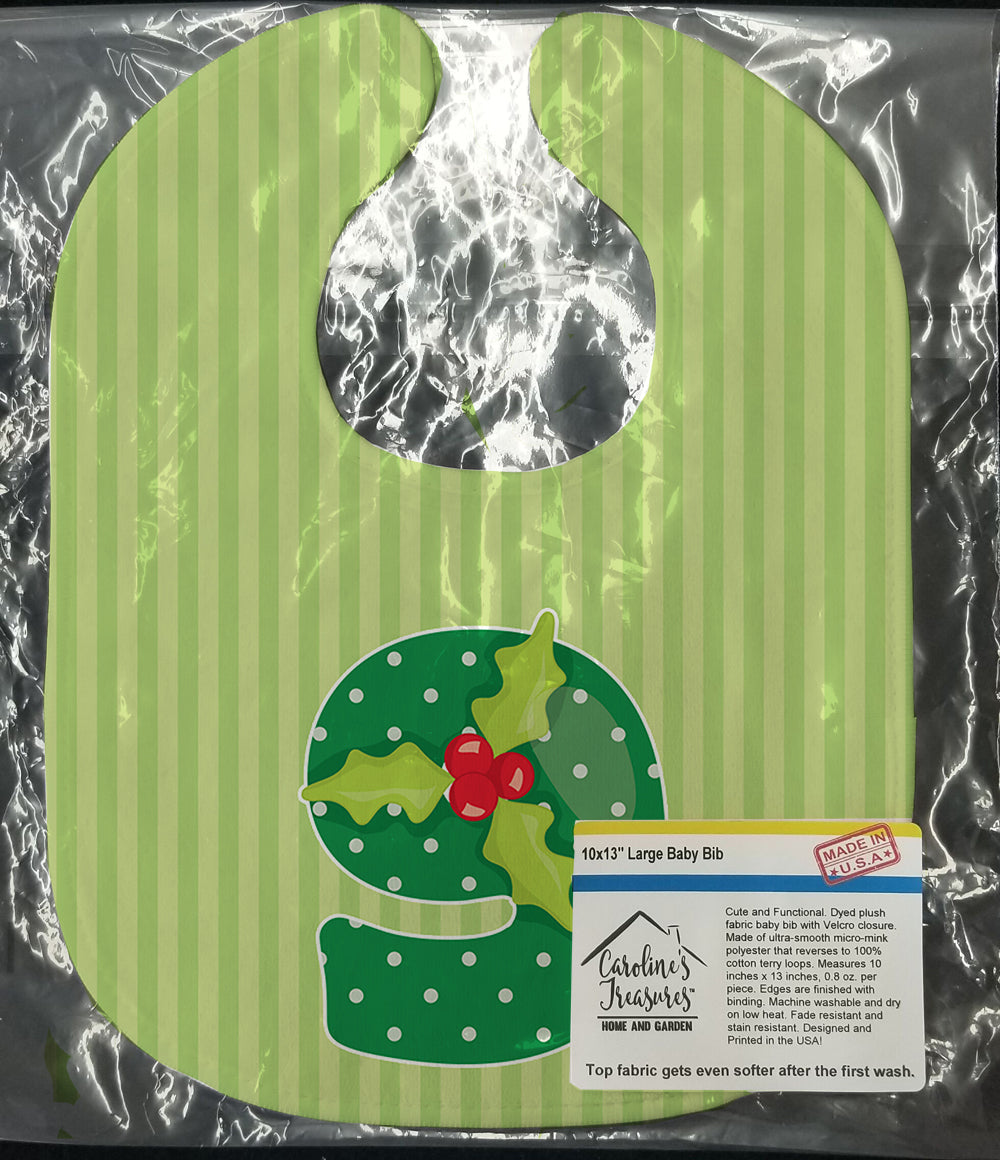 Christmas Month 9 Holly Baby Bib Easy-Clean Baby Bib Baby Feeding Accessory Baby Mealtime Essential, 10 x 13, Multicolor