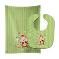 Monkey Juggler Baby Bib & Burp Cloth Easy-Clean Baby Bib Baby Feeding Accessory Baby Mealtime Essential