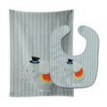 Elephant Baby Bib & Burp Cloth Easy-Clean Baby Bib Baby Feeding Accessory Baby Mealtime Essential